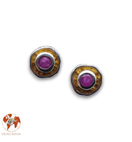 boucles d oreilles avec rubis