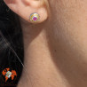 boucles d oreilles rubis argent