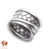 bague tressée argent homme