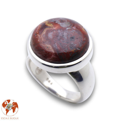 bague argent agate crazy lace