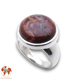 bague argent agate crazy lace