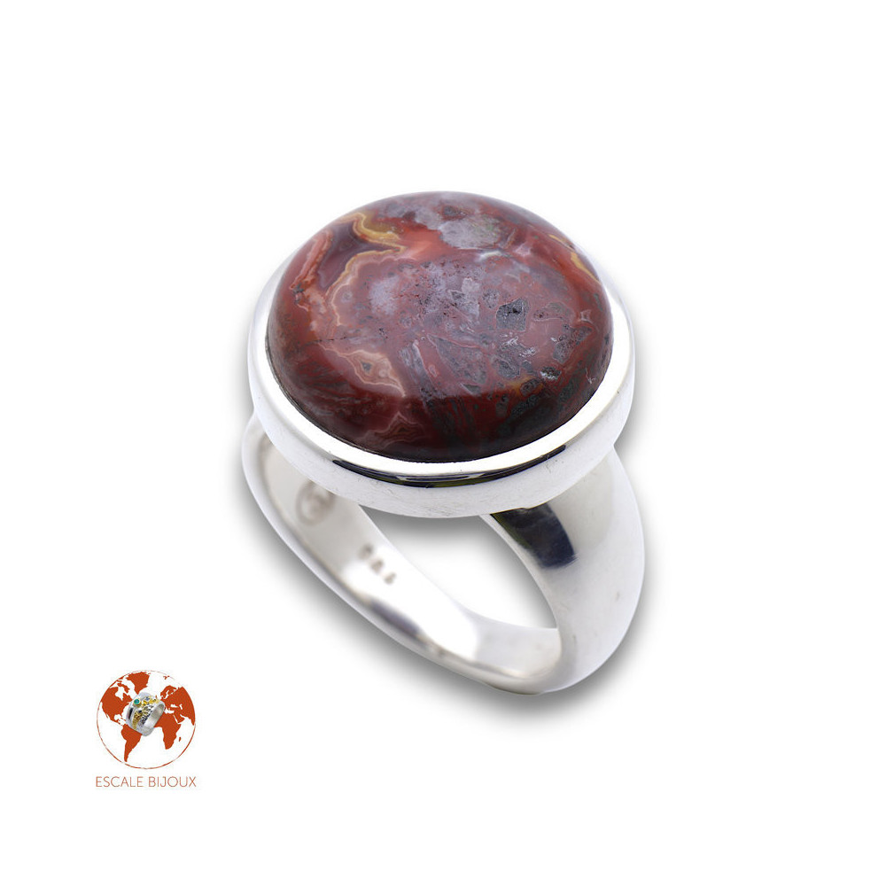 bague argent agate crazy lace