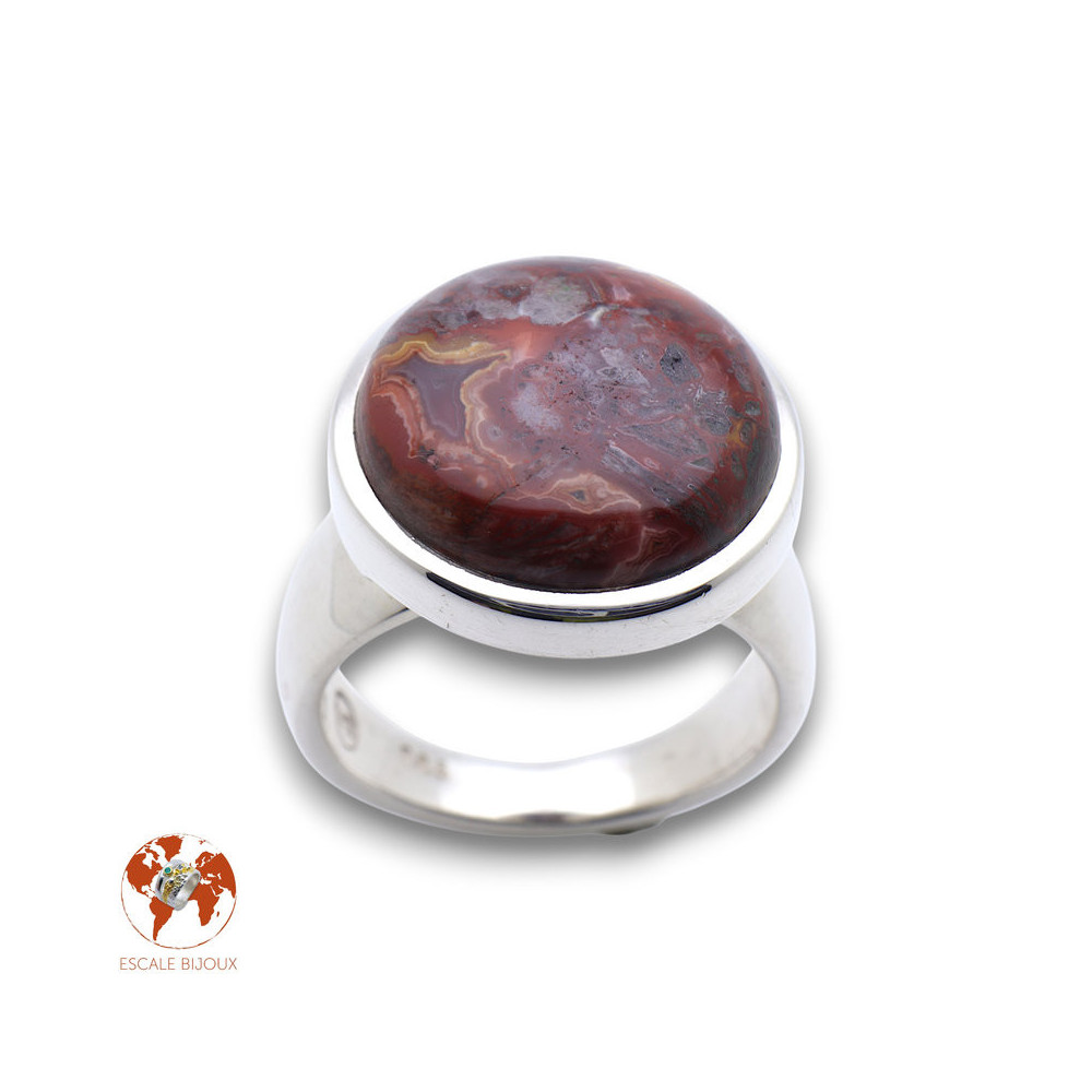 bague agate dentelle folle