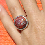 bague argent agate crazy lace femme