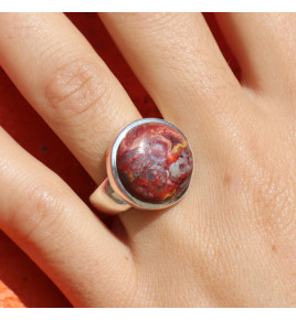 agate dentelle folle bague