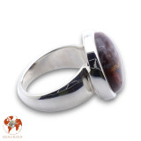 bague agate dentelle folle argent