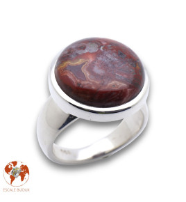 bague argent avec agate