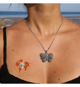 pendentif papillon argent