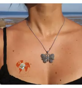 pendentif papillon argent