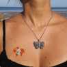 pendentif papillon argent marcassite