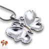 papillon pendentif argent
