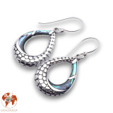 boucles d oreilles argent et abalone femme