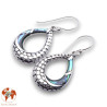 boucles d oreilles argent et abalone femme