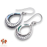 boucles d oreilles abalone argent