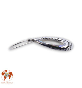 boucles d oreilles argent et abalone