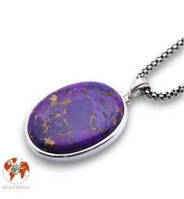 pendentif argent turquoise mohave