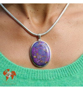 pendentif argent turquoise mojave