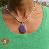 pendentif turquoise violette