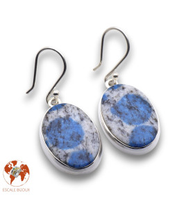 boucles d'oreilles argent jaspe k2