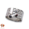 bague grenat argent