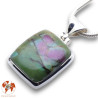 pendentif rubis sur fuchsite femme