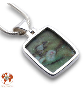pendentif argent rubis sur fuchsite