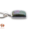 pendentif argent rubis sur fuchsite femme