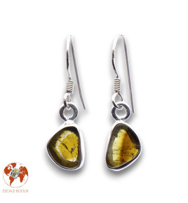 tourmaline jaune boucles d'oreilles