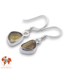 tourmaline jaune boucles d'oreilles argent