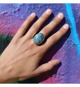 rubis sur fuchsite bague