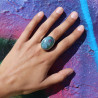 bague argent rubis fuchsite