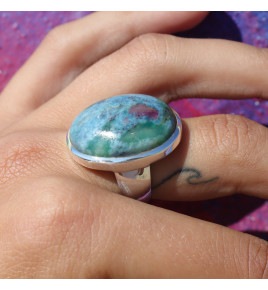bague rubis fuchsite