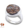 bague pierre brute marron