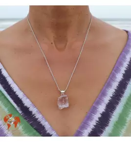 pendentif kunzite brute