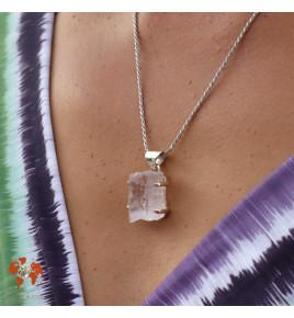 pendentif kunzite argent lilas