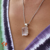 pendentif kunzite argent lilas