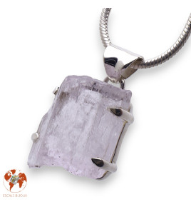 pendentif argent kunzite