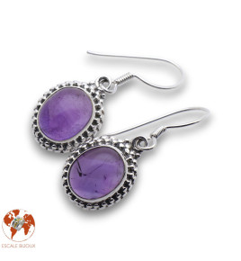améthyste boucle d'oreille