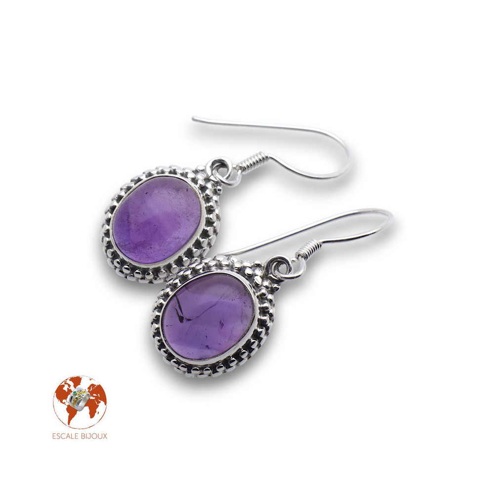 améthyste boucle d'oreille