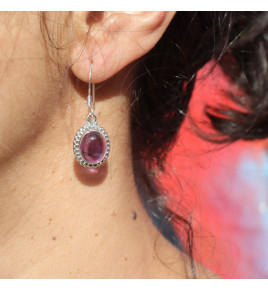 améthyste boucle d'oreille