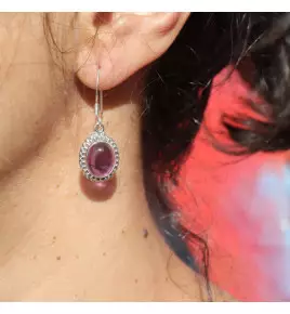 améthyste boucle d'oreille