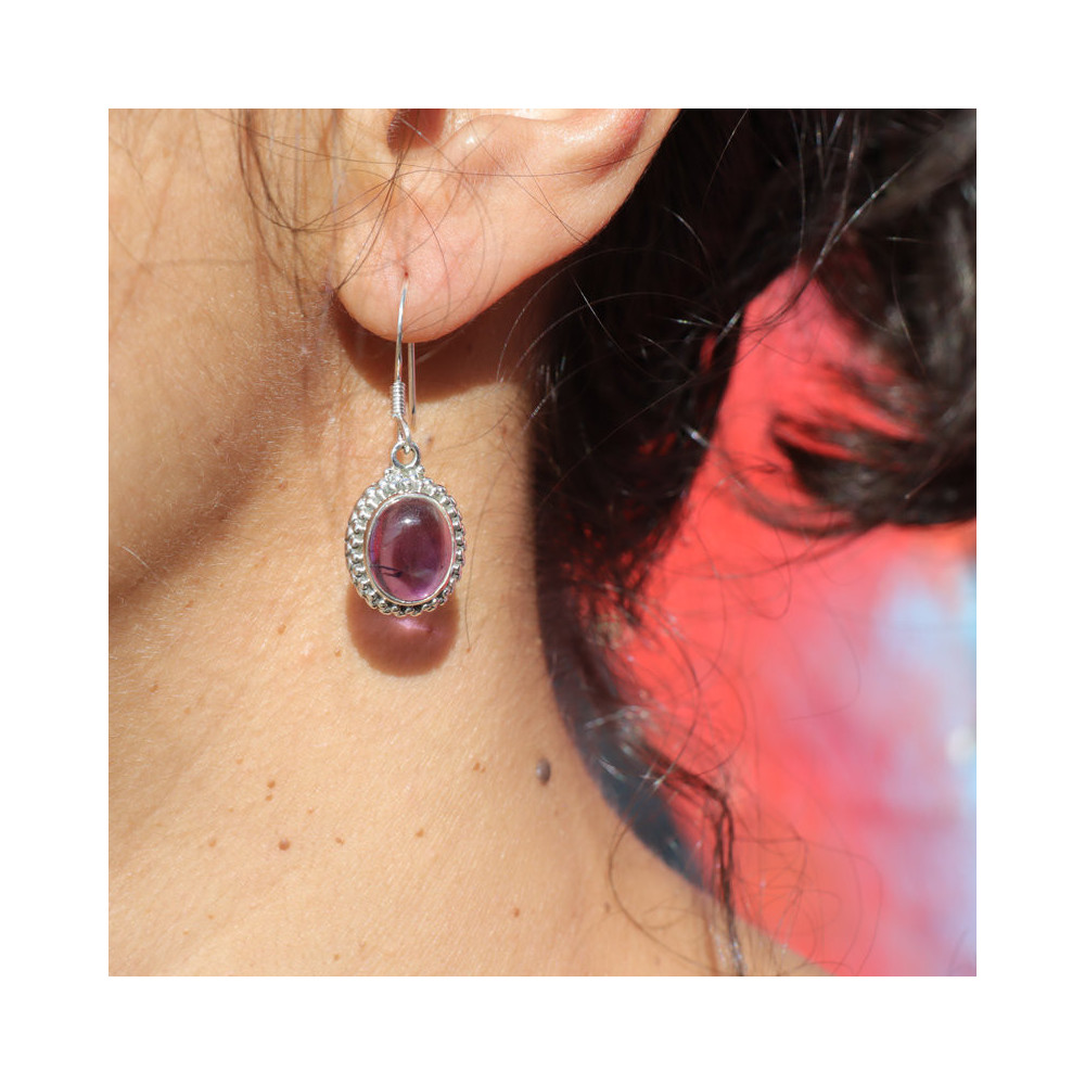 boucles d'oreilles améthyste