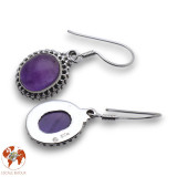 boucles d'oreilles améthyste argent