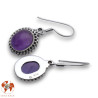 boucles d'oreilles améthyste argent