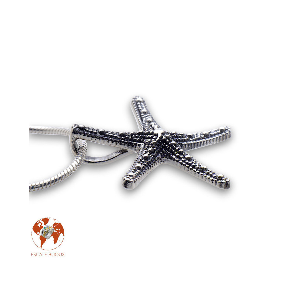 bijoux argent etoile de mer
