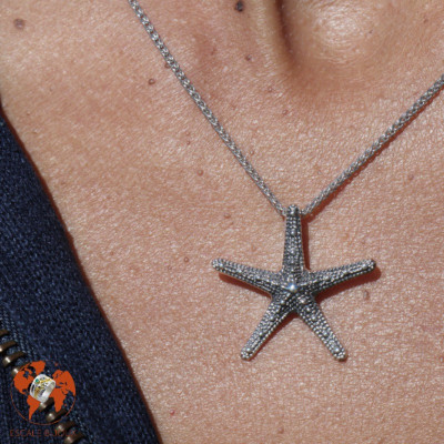 pendentif étoile de mer en argent