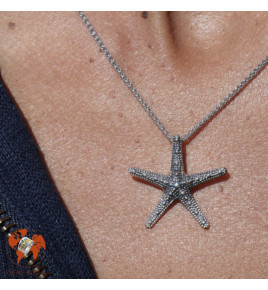 pendentif étoile de mer en argent
