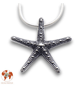 etoile de mer pendentif argent