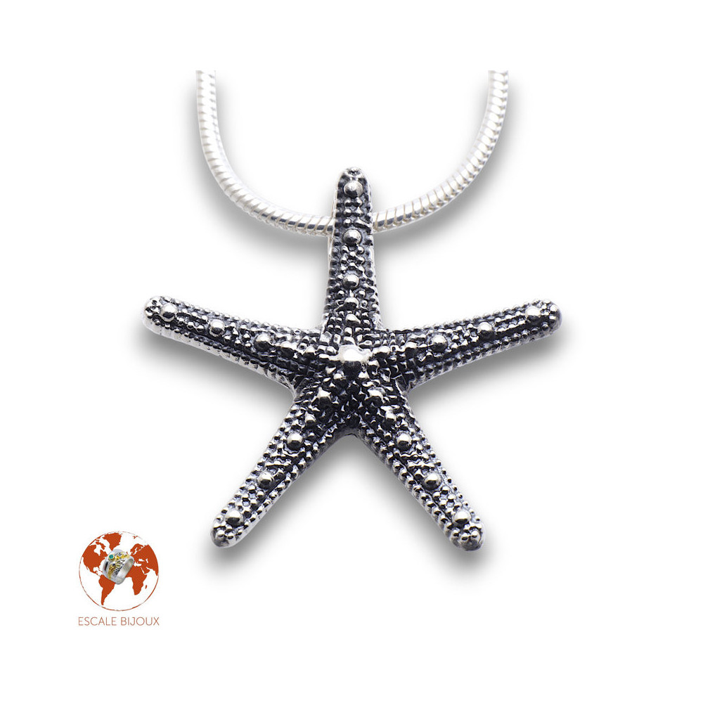 etoile de mer pendentif argent
