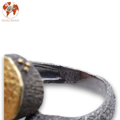 bague argent et or femme